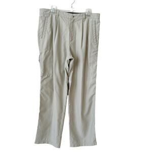 Columbia Pants Mens Size 34 Tan Outdoors Activewear Vintage Utility Zip Pockets
